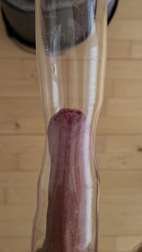 Vacuum cleaner suck guys cock to cumshot