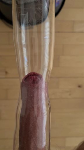Vacuum cleaner suck guys cock to cumshot