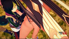 Genshin Impact Yaoi - Thignari sucks Cyno off until he cums in his mouth - Asian Japanese Manga Anime Hentai Gay Porn