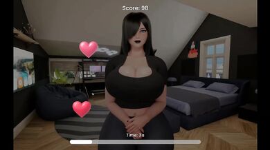 Goth step sis wrecks her ass in cartoon while Netflix plays