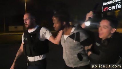 Gay cop blowjob and police fucking Purse thief becomes bootie meat