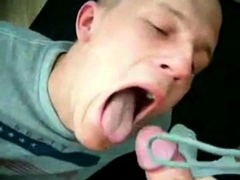 Webcam of Mate JP Eating My Cum