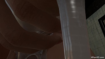POV GIANTESS Handjob and cum in your face - GIANT FUTA Handjob - Hot Babe Jerking off a Huge Dick - 3D Hentai - Full HD MP4 1080p