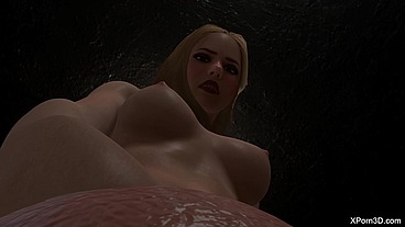 POV GIANTESS Handjob and cum in your face - GIANT FUTA Handjob - Hot Babe Jerking off a Huge Dick - 3D Hentai - Full HD MP4 1080p