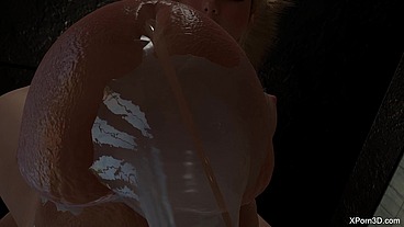 POV GIANTESS Handjob and cum in your face - GIANT FUTA Handjob - Hot Babe Jerking off a Huge Dick - 3D Hentai - Full HD MP4 1080p