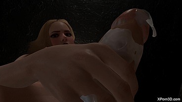 POV GIANTESS Handjob and cum in your face - GIANT FUTA Handjob - Hot Babe Jerking off a Huge Dick - 3D Hentai - Full HD MP4 1080p