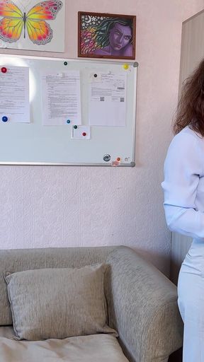 He Came All Over Her Sexy Ass in Her Office Pants