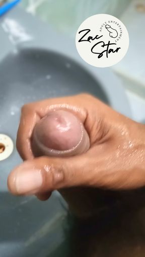 Washing my dick in the sink!!!!