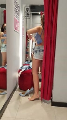 I was filmed in the dressing room of the store