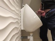 one boy - one urinal - one piss stream