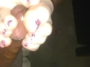 ColdFeet toejob exclusive technique footjob cum