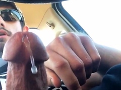 str8 muscle with big blue eyes precum in car 3