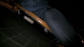 Eccentric twunk caught 3 times tearing up a bench, ¡powerful ejaculation!...