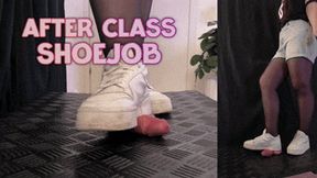 School Friend After Class Shoejob in Dirty Adidas White Sneakers (Double Slave Version) - TamyStarly - Cock Balls Crush Trample, CBT, Trampling, Bootjob, Stomping