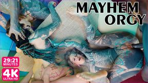 Private Mayhem Orgy: 3 Guys, 2 Tattoo GirlZ