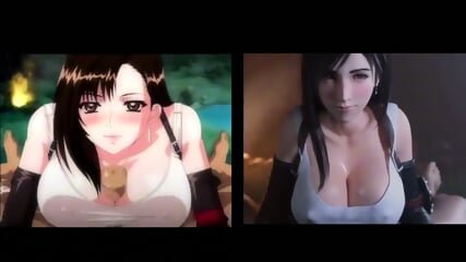 Tifa Lockhart's Legendary Blowjob Remastered Side by Side Comparison