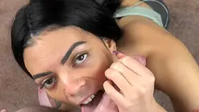 ChickPass - Latina coed Milly Minx is giving Logan a POV blowjob