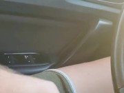 VERY RISKY! Playing with my Sissy Clit by a Busy Road!