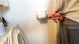 Watch GoldenPissMontreal's uncut cock piss and masturbate in this amateur video