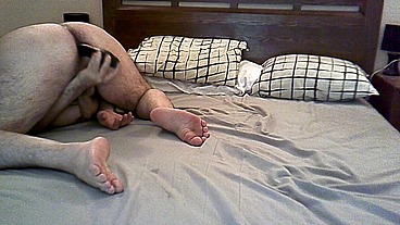 I fuck myself with a big dildo.