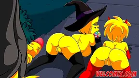 The Simpsons Meet Sexy Witches in Wild Halloween Lust Spell