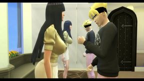 Hinata & Boruto’s Forbidden Anime Lust – Step-Mom Craves Younger Dick Over Husband