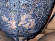 Ebony BBW gives a blowjob to ebony BHM. ASMR covid19 stay at home.
