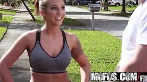 Big Tits Neighbor Sucks and Fucks POV