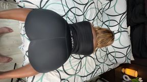 White Boy Made My Black Pussy Cream Through a Hole in My Tight Yoga Pants