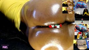 Nosey Neighbor Stuffed in Oily Ass Smothering - Unaware Giantess, Ebony Ass Fetish