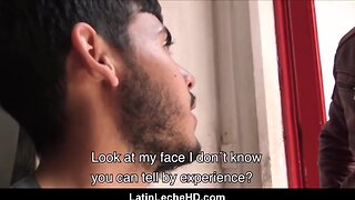 Latino twink seduces bouncer with outdoor anal at bar