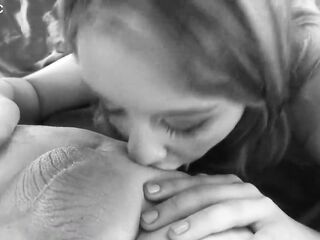 Russian Rim - eighteen YO Chick Eats Booty & Gets Throatfucked, Footfucked & Facialled