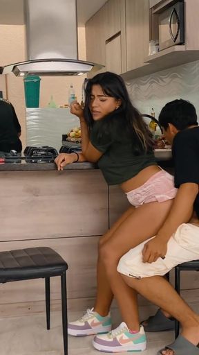 I fuck my friend's girlfriend while I make something to eat   Clip 1