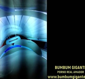 In the tanning machine showing off
