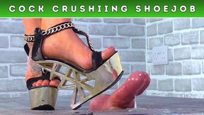 Busting The Cum From Your Cock & Balls In My Old Clubbing Wedges (154) - Glans Cam - Trample Trampling Crushing CBT Ballbusting Shoejob Footjob