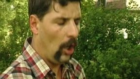 Farmer Looking for a Hole at the Meadow