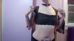 Do I Have The Smallest Tits You&#039;ve Ever Seen - Punk Babe Examines Her Body With You