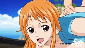 Nami's biggest ass and tits get fucked by the biggest dick in Edo