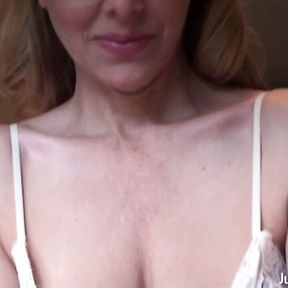 Busty Cougar Julia Ann Jacks Off A Lucky Cock In The Kitchen