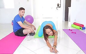 Teen yoga scene 2, Holly Hendrix, Brad Knight