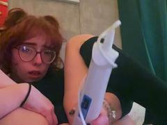 Stacked brunette goes solo toys and masturbation