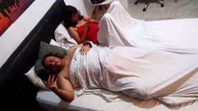 I masturbate next to my stepsister's boyfriend and he doesn't notice