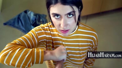 Young Arab woman in hijab takes charge with a bold riding session