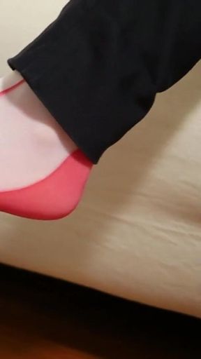 Creative Nylon Shoeplay with Wooden Sandals