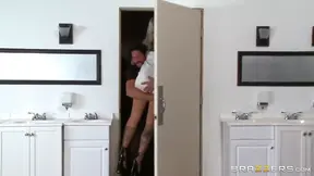 Busty Britney Shannon gets double stuffed by security