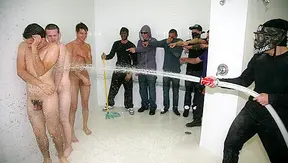 First-Time Shower Scene: Hard Initiation Under the Sprinkler – GayHaze 18+