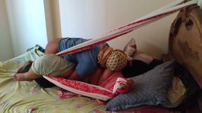 Desi 18 Year Old Teen Married Stepsister Tied to Her Bed Rough Fucked by Stranger While Her Husband Was Not Home Then She Rides