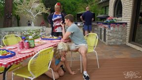 Outdoor Feast Fuels Wild Desire with TransAngels Blonde Seductress