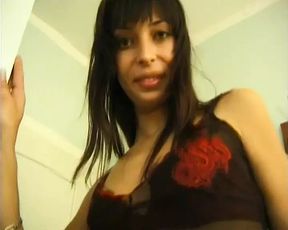 My cousin Renata a natural brunette with a shaved pussy did