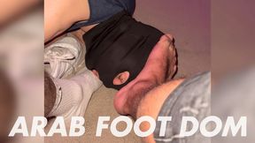 Human Doggy Slave Sniffs Sweaty Socks and Worships Arab Master’s Feet